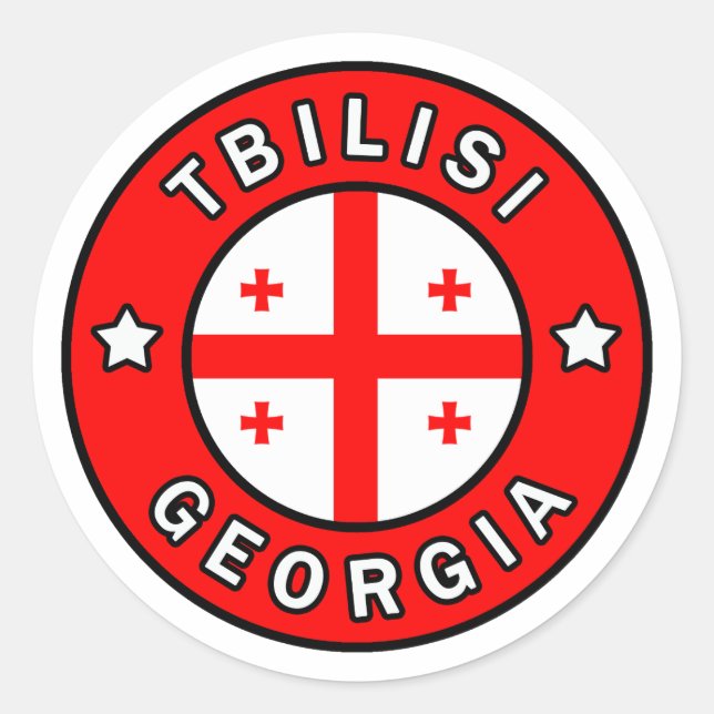 Sticker Rond Tbilissi Géorgie (Devant)