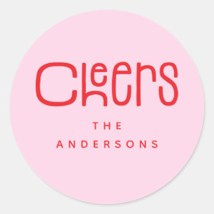 Sticker Rond Tchin personnalisé moderne