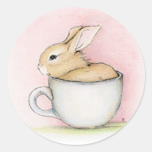 Sticker Rond Tea Cup