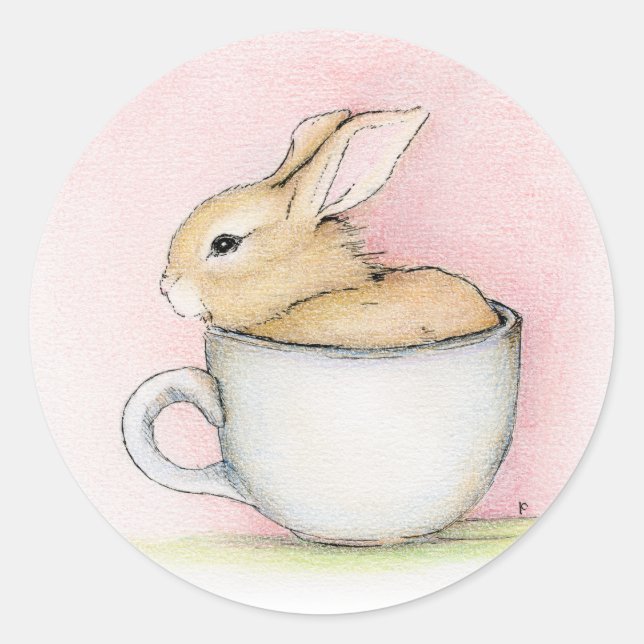 Sticker Rond Tea Cup (Devant)