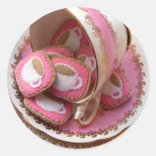 Sticker Rond Tea Party !