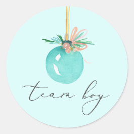 Sticker Rond Team Boy Christmas Ornament Script Révélation de g