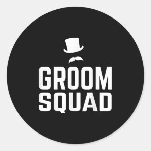 Sticker Rond Team Groom Squad Mariage Bachelor Party Cadeau Mar