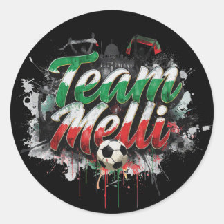 Sticker Rond Team Melli - le surnom de l'équipe d'Iran