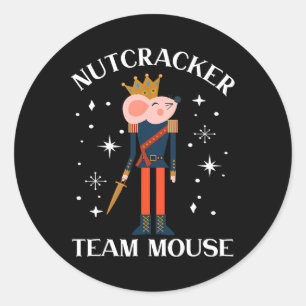 Sticker Rond Team Mouse Nutcracker Noël Danse Amusante Soldat
