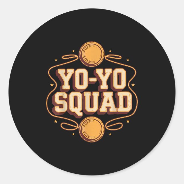 Sticker Rond Team Yoyo Player Squad Yo-yo  (Devant)