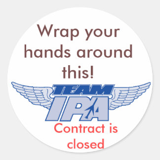 Sticker Rond teamipa, Enveloppez vos mains autour de ça !, Cont