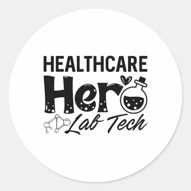 Sticker Rond Technician Healthcare Hero Lab Tech (Devant)