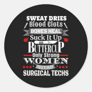 Sticker Rond Technicien Chirurgiste Surg Tech Ou Scrub Tech