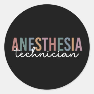 Sticker Rond Technicien d'anesthésie Technique d'anesthésie rét