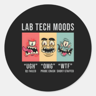 Sticker Rond Technicien de laboratoire Technologue Médicale Lab