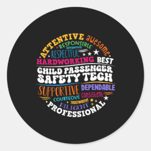 Sticker Rond Technicien de sécurité pour enfants Penger