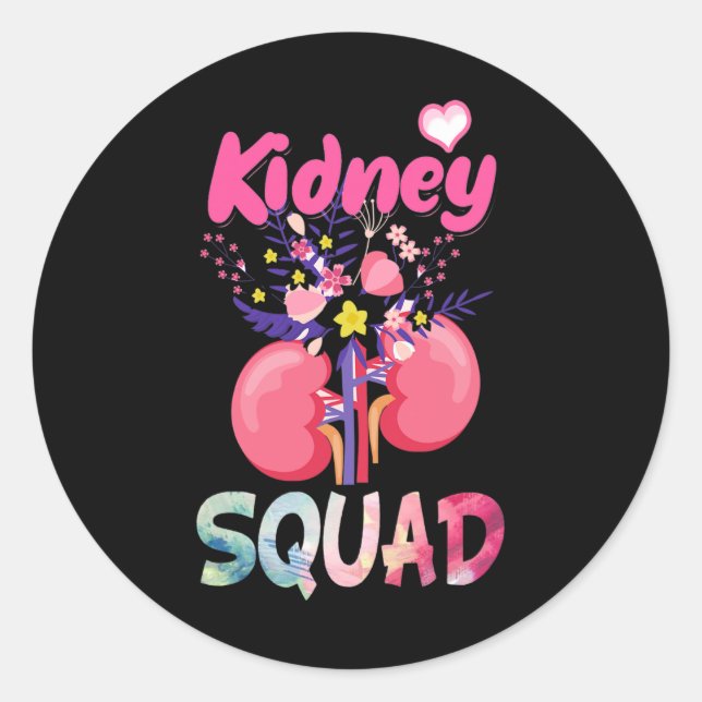 Sticker Rond Technicien en dialyse infirmière en néphrologie 2 (Devant)