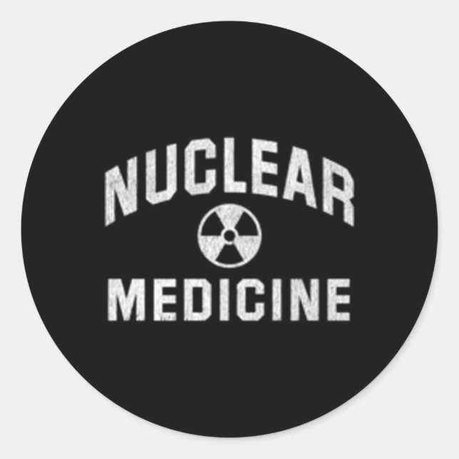 Sticker Rond Technicien en médecine nucléaire (Devant)