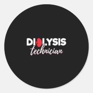 Sticker Rond Technicien en néphrologie en hémodialyse - Technic