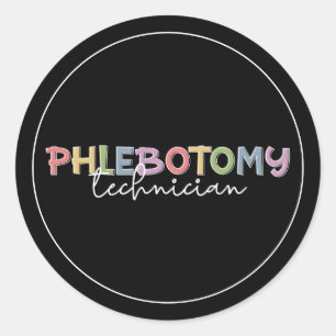 Sticker Rond Technicien en pharmacie PBT Phlebotomie