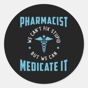 Sticker Rond Technicien en pharmacie Pharmacien Médicament Info