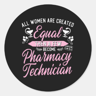 Sticker Rond Technicien en pharmacie Pharmaciste Étudiante