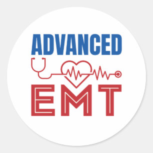 Sticker Rond Technicien Médicale d'urgence avancé EMT