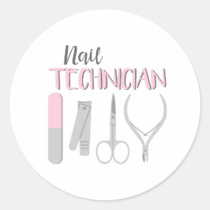 Sticker Rond Technicien Nail