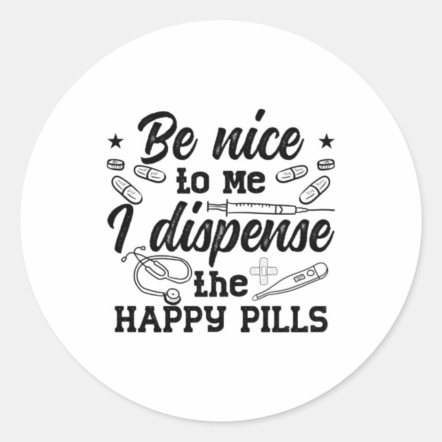 Sticker Rond Technicien Pharmaceutique Pharmaciste Tech Soyez G (Devant)