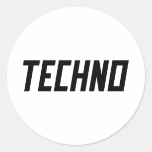 Sticker Rond TECHNO Music