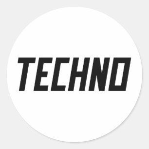 Sticker Rond TECHNO Music