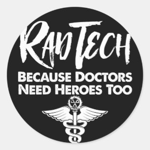Sticker Rond Technologie de rad puisque médecins Need Heroes