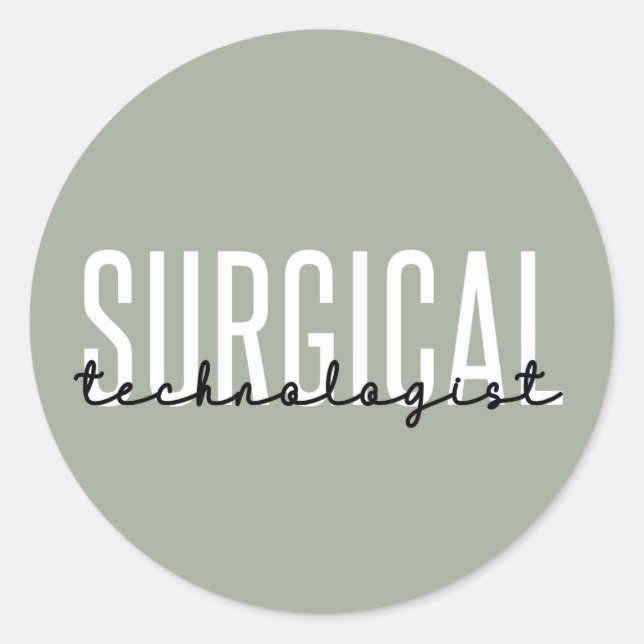 Sticker Rond Technologue chirurgical Med Surg Tech Chirurgie Te (Devant)