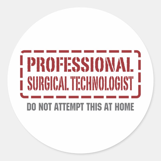 Sticker Rond Technologue chirurgical professionnel (Devant)