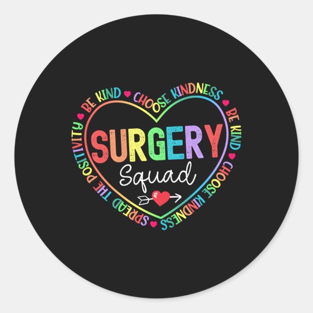 Sticker Rond Technologue de l'équipe de chirurgie Chirurgie Chi (Devant)
