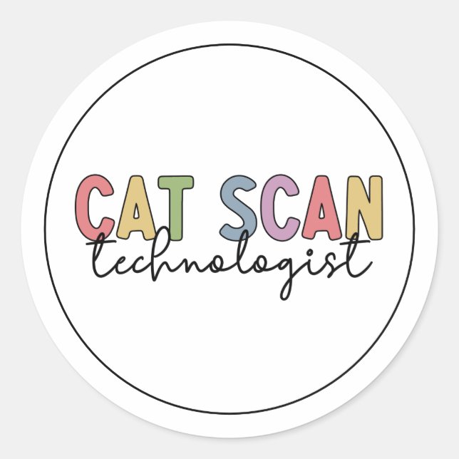 Sticker Rond Technologue en numérisation CAT - Cadeaux de radio (Devant)