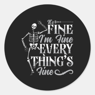 Sticker Rond Technologue en radiologie Ça va Je suis Technologu