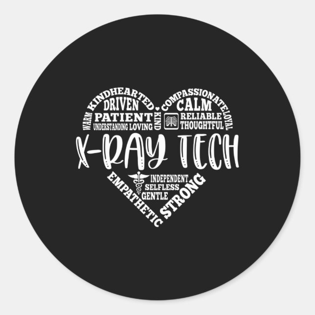 Sticker Rond Technologue en radiologie, technologue en radiolog (Devant)