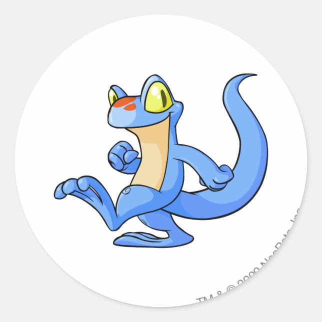 Sticker Rond Techo bleu (Devant)