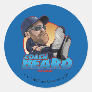 Sticker Rond Ted Lasso   Coach Beard Bobblehead