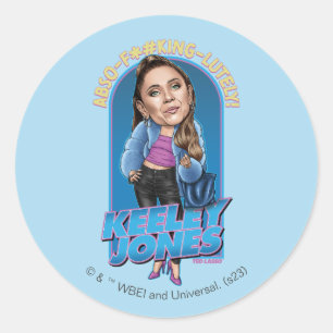 Sticker Rond Ted Lasso   Keeley Jones Bobblehead