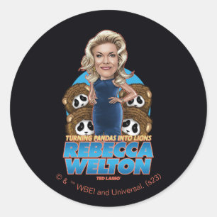 Sticker Rond Ted Lasso   Rebecca Welton Bobblehead