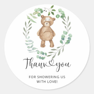 Sticker Rond Teddy Bear merci