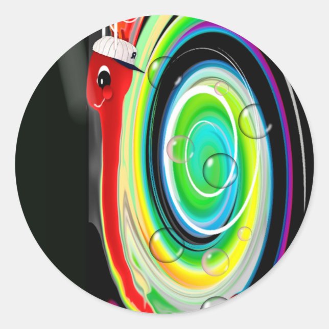 Sticker Rond TedTheSnail (Devant)