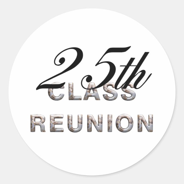 Sticker Rond TEE 25e Réunion de classe (Devant)