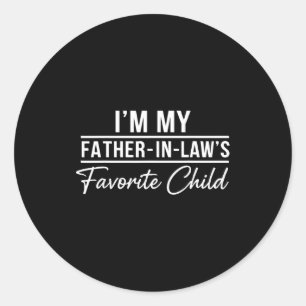 Sticker Rond Tee drôle de gendre je suis le préféré de mon beau