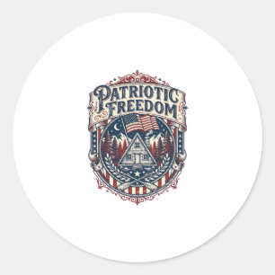 Sticker Rond Tee-shirt graphique vectoriel week-end cabine patr