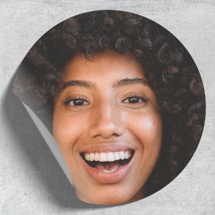 Sticker Rond Téléchargement de la photo Selfie   Votre Fun Face