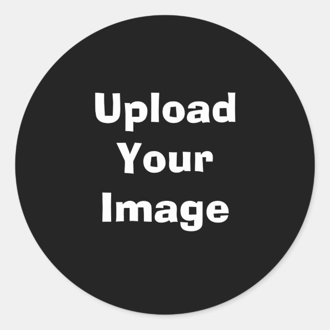 Sticker Rond Téléchargement de photo personnalisé- (Devant)