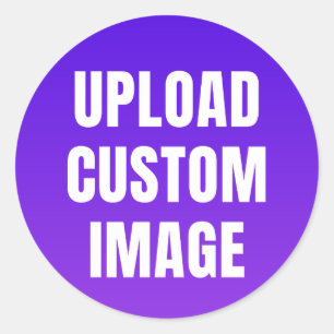 Sticker Rond Télécharger une image personnalisée - Ajoutez la v