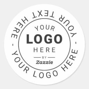 Sticker Rond Téléchargez le logo et le texte de votre entrepris