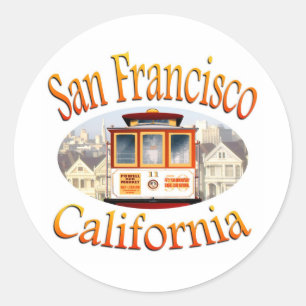 Sticker Rond Téléphérique de San Francisco