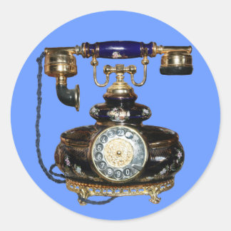 Sticker Rond Téléphone antique