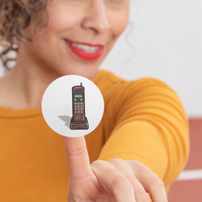 Sticker Rond Téléphone sans fil (Créateur téléchargé)